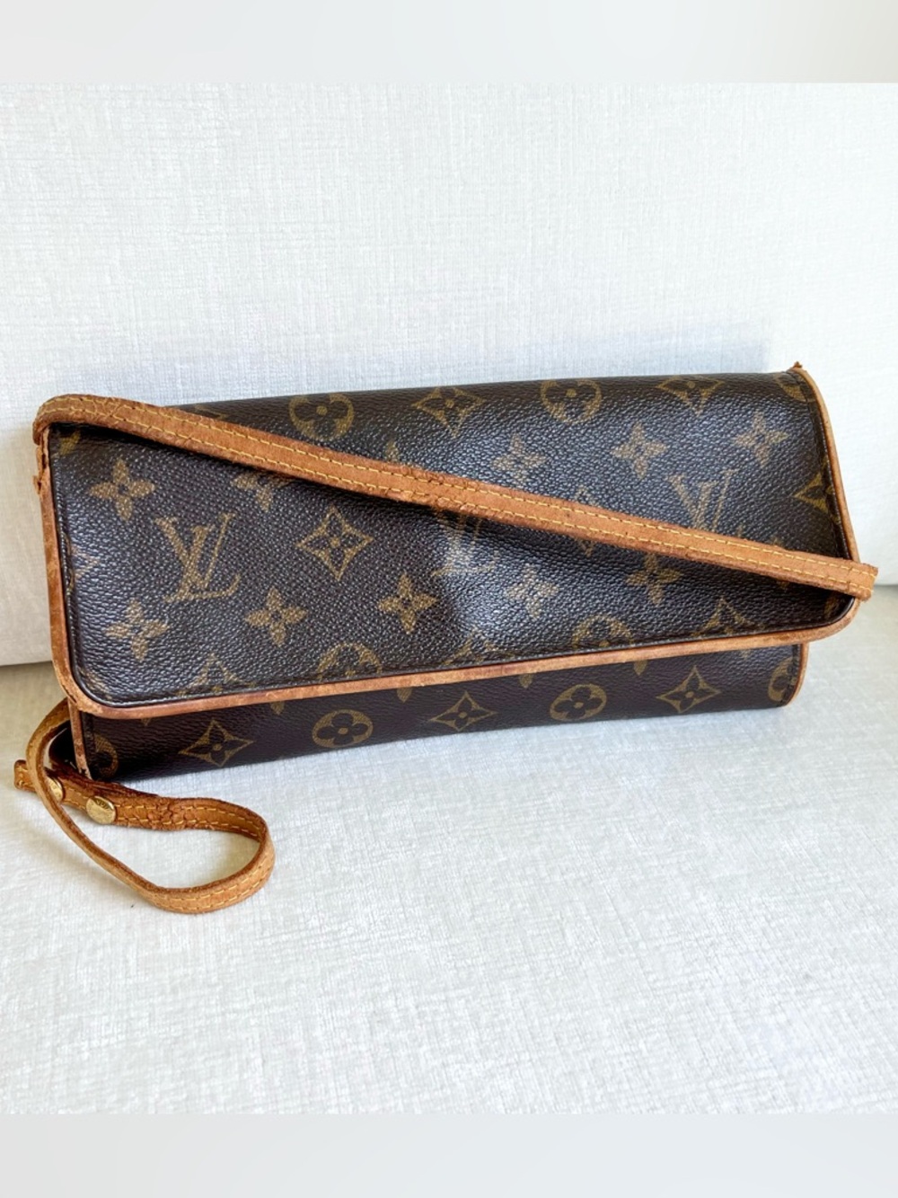 Louis Vuitton Monogram Leather Twin GM Pochette Crossbody Bag